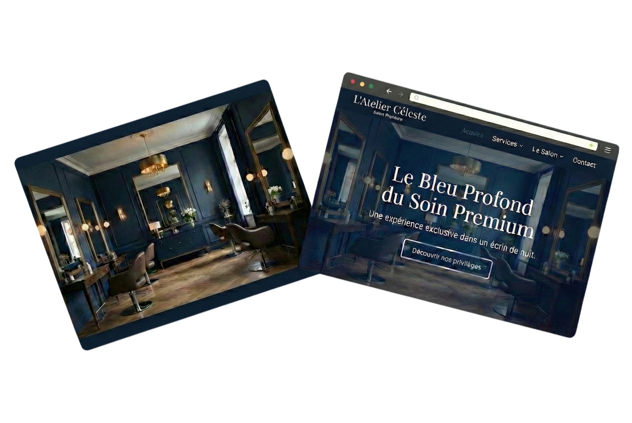 Modèle d'architecture web Distingué : une élégance intemporelle et feutrée pour les marques de cosmétiques de luxe, alliant distinction et écosystème digital complet.