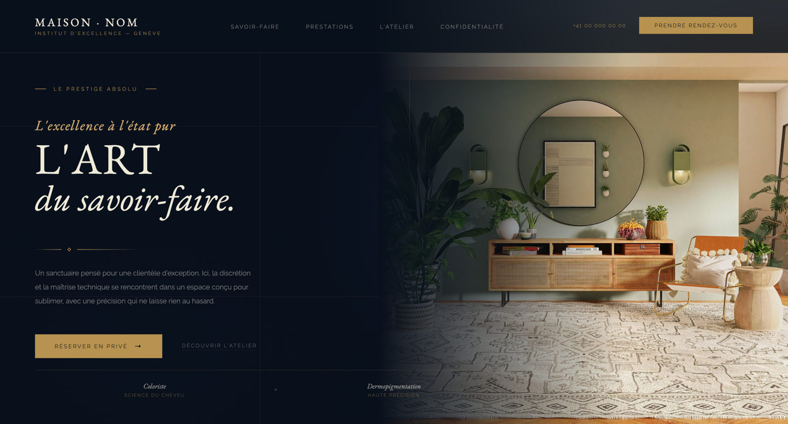 Le modèle Distingué de la marque Goldaura que Koffi Eklou a réalisé