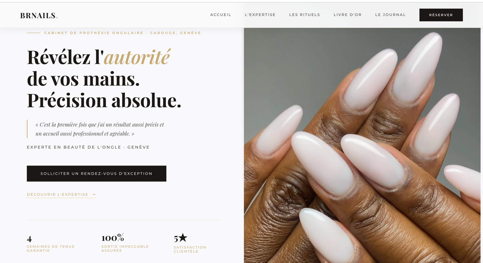 Le modèle Intense de la marque Brnails que Koffi Eklou a réalisé